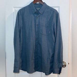 Eddie Bauer Dark Blue Classic Fit Button-Down Shirt